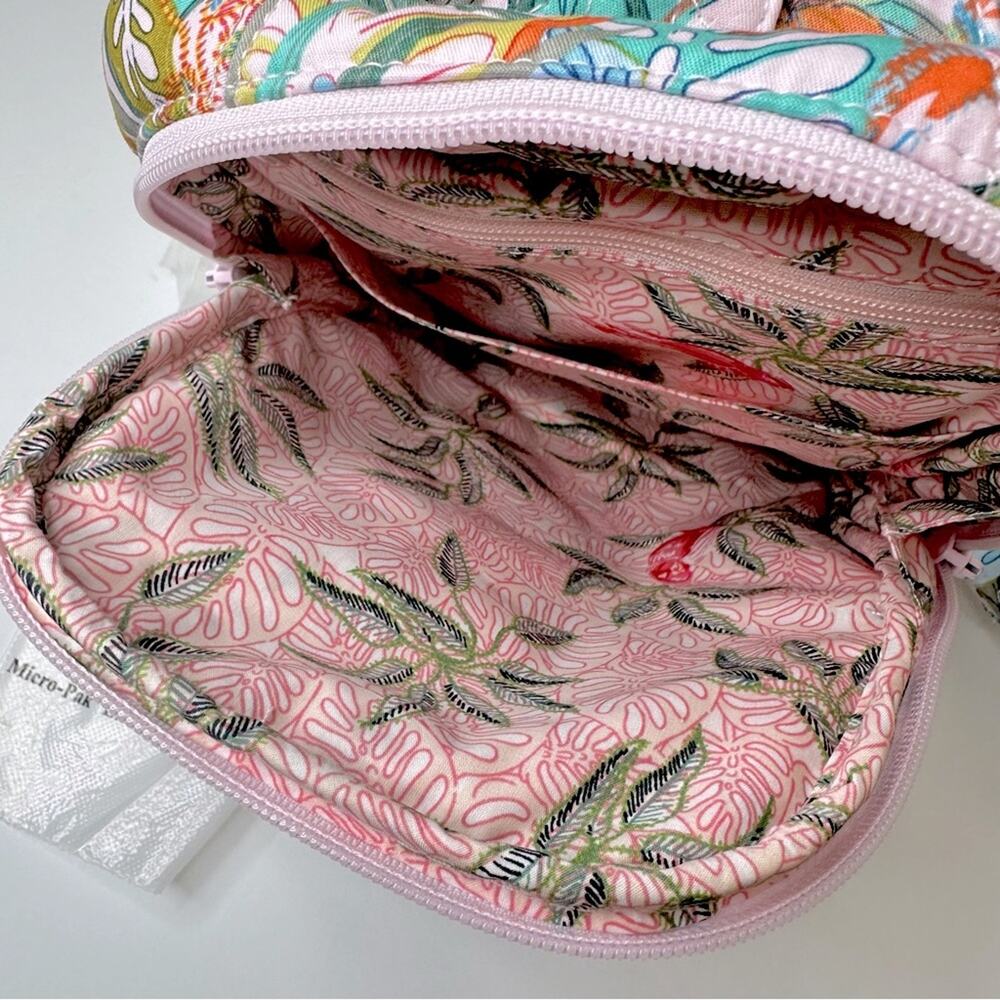 NWT Vera Bradley Women's Cotton Utility Sling Backpack, Rain Forest Canopy - Picture 10 of 14